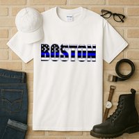 Protect And Serve In Boston Police Flag Pd Tall T-Shirt