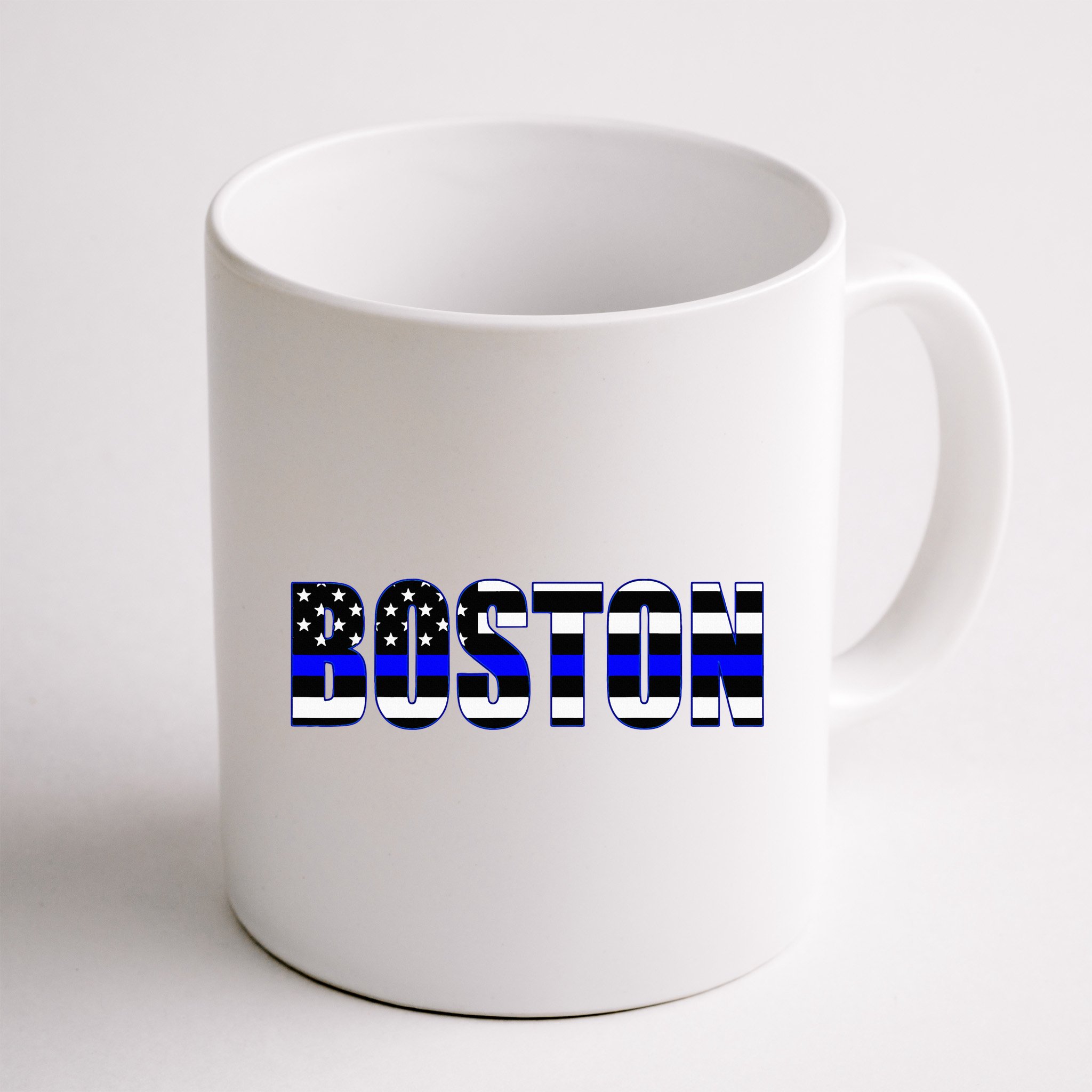 Protect And Serve In Boston Police Flag Pd Mug