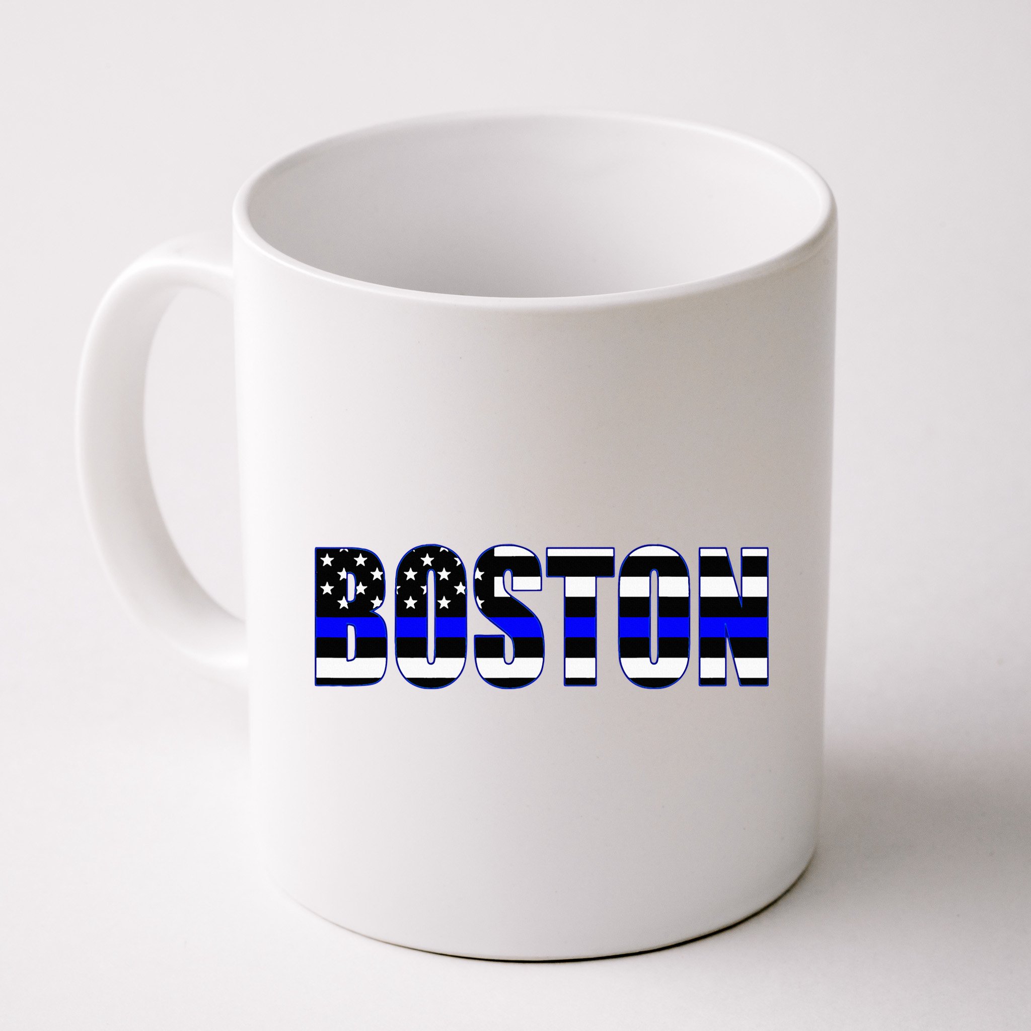 Protect And Serve In Boston Police Flag Pd Mug
