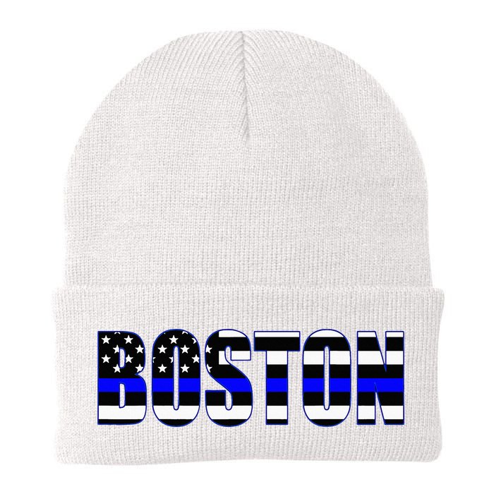 Protect And Serve In Boston Police Flag Pd Beanie