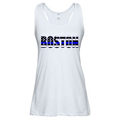 Protect And Serve In Boston Police Flag Pd Ladies Essential Flowy Tank