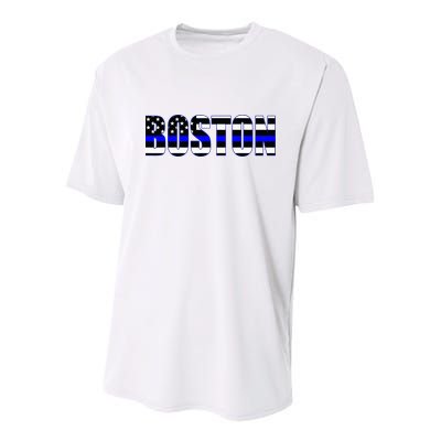 Protect And Serve In Boston Police Flag Pd Youth Performance Sprint T-Shirt