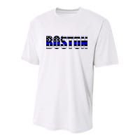Protect And Serve In Boston Police Flag Pd Youth Performance Sprint T-Shirt