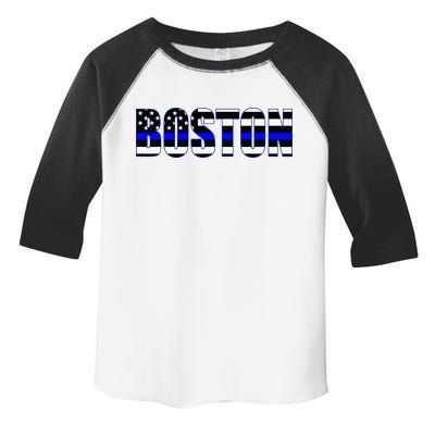 Protect And Serve In Boston Police Flag Pd Toddler Fine Jersey T-Shirt