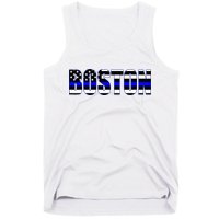 Protect And Serve In Boston Police Flag Pd Tank Top