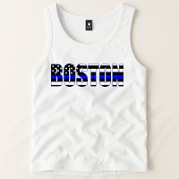Protect And Serve In Boston Police Flag Pd Tank Top
