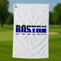 Protect And Serve In Boston Police Flag Pd Golf Towel
