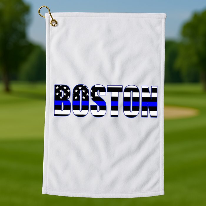 Protect And Serve In Boston Police Flag Pd Golf Towel