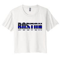 Protect And Serve In Boston Police Flag Pd Crop Top