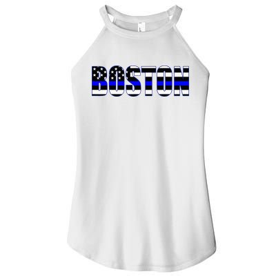 Protect And Serve In Boston Police Flag Pd Women's Perfect Tri Rocker Tank