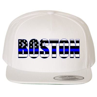 Protect And Serve In Boston Police Flag Pd Wool Snapback Cap