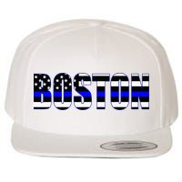 Protect And Serve In Boston Police Flag Pd Wool Snapback Cap