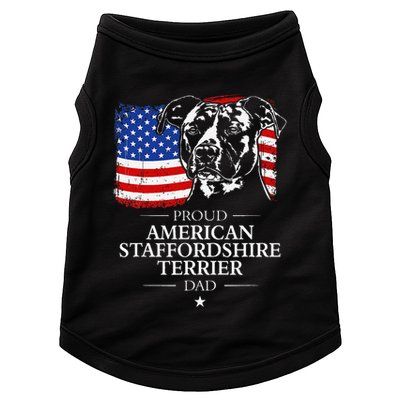Proud American Staffordshire Terrier Dad American Flag Dog Doggie Tank