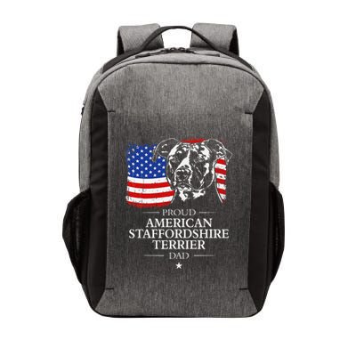 Proud American Staffordshire Terrier Dad American Flag Dog Vector Backpack