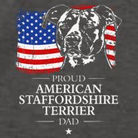 Proud American Staffordshire Terrier Dad American Flag Dog Vector Backpack