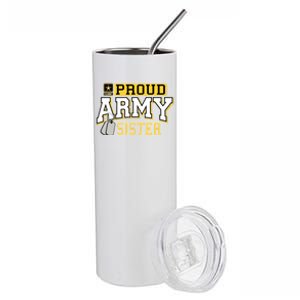 Proud Army Sister Gift Military Pride Gift Stainless Steel Tumbler