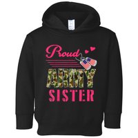 Proud Army Sister Military Camo Dog Tag Best Friend Solider Toddler Hoodie