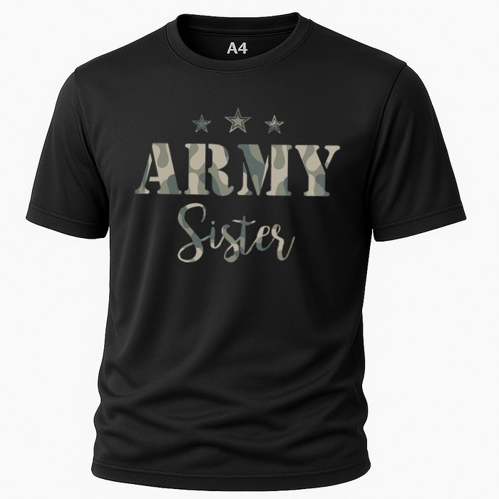 Proud Army Sister Camouflage Army Sister Cooling Performance Crew T-Shirt