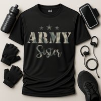 Proud Army Sister Camouflage Army Sister Cooling Performance Crew T-Shirt