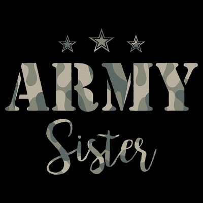 Proud Army Sister Camouflage Army Sister T-Shirt