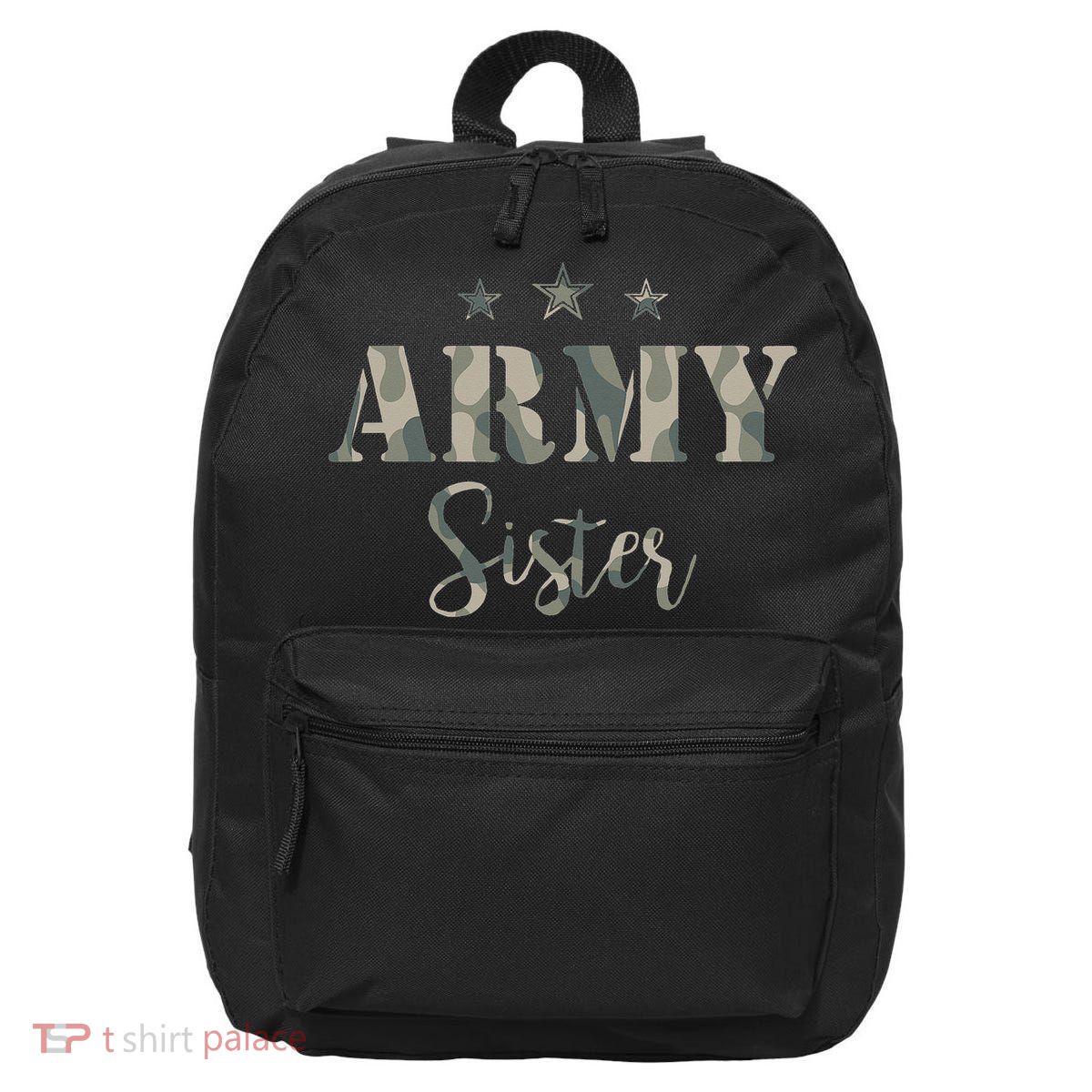 Proud Army Sister Camouflage Army Sister 16 in Basic Backpack