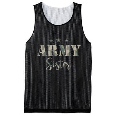 Proud Army Sister Camouflage Army Sister Mesh Reversible Basketball Jersey Tank