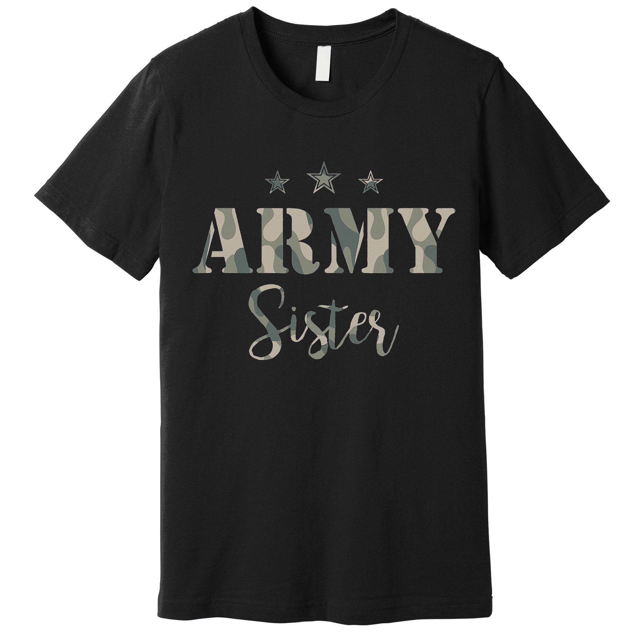Proud Army Sister Camouflage Army Sister Premium T-Shirt