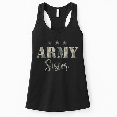 Proud Army Sister Camouflage Army Sister Womens Tank Top