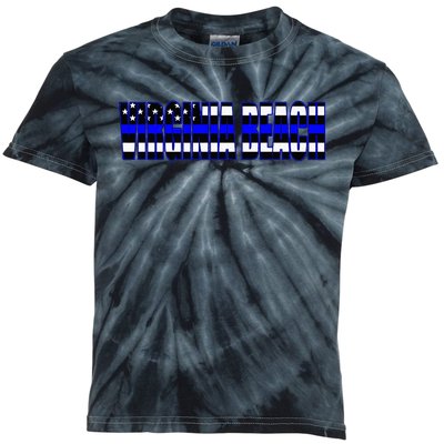 Protect And Serve In Virginia Beach Police Flag PD Kids Tie-Dye T-Shirt