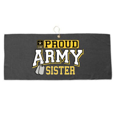 Proud Army Sister Gift Military Pride Gift Large Microfiber Waffle Golf Towel