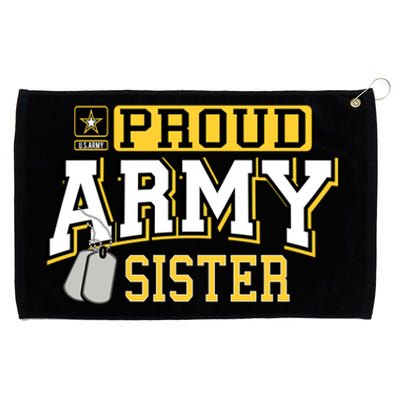 Proud Army Sister Gift Military Pride Gift Grommeted Golf Towel