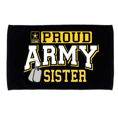 Proud Army Sister Gift Military Pride Gift Microfiber Hand Towel