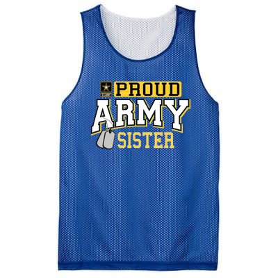 Proud Army Sister Gift Military Pride Gift Mesh Reversible Basketball Jersey Tank