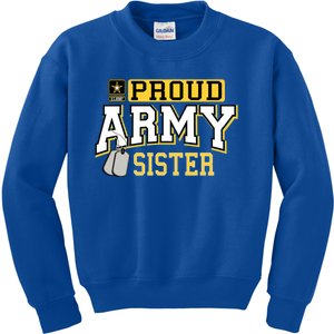 Proud Army Sister Gift Military Pride Gift Kids Sweatshirt