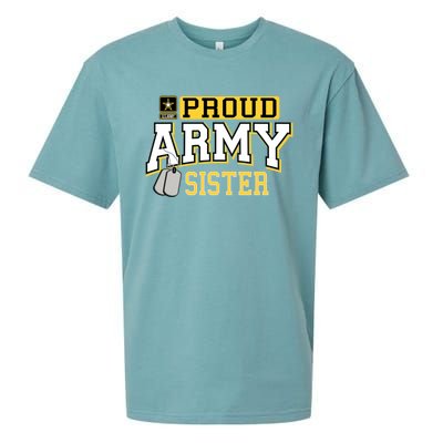 Proud Army Sister Gift Military Pride Gift Sueded Cloud Jersey T-Shirt