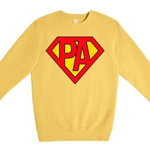 Physician Assistant SuperHero PA Costume Halloween Gifts Premium Crewneck Sweatshirt