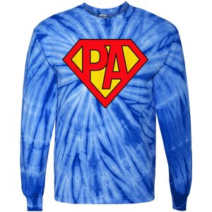 Physician Assistant SuperHero PA Costume Halloween Gifts Tie-Dye Long Sleeve Shirt