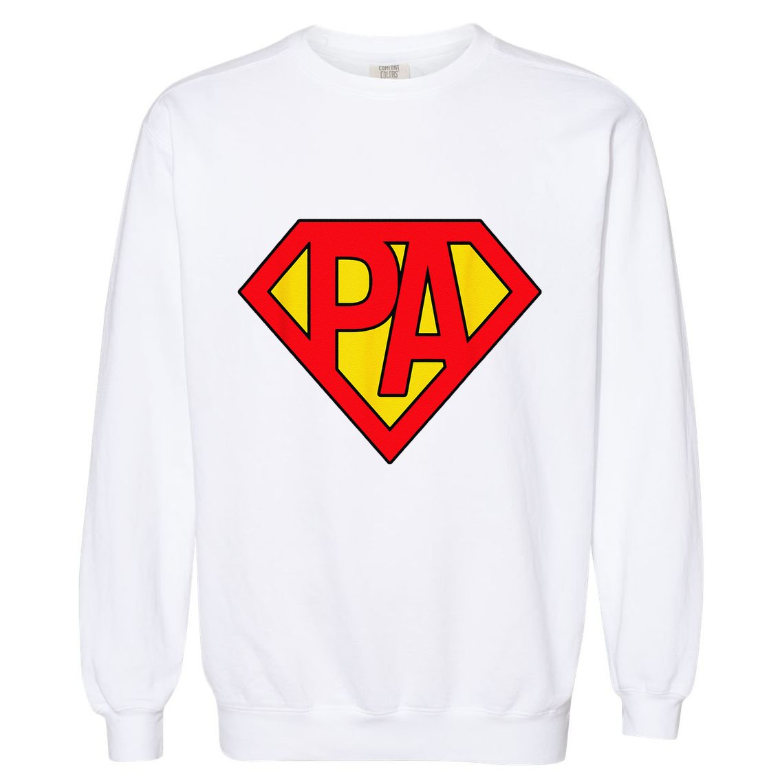 Physician Assistant SuperHero PA Costume Halloween Gifts Garment-Dyed Sweatshirt