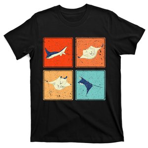 Pop Art Stingray Aquarium Animal Scuba Diver Ocean Manta Ray T-Shirt