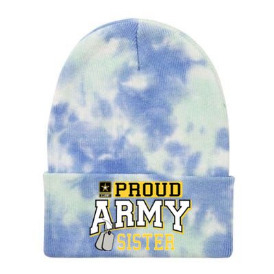 Proud Army Sister Gift Military Pride Gift Tie Dye 12in Knit Beanie