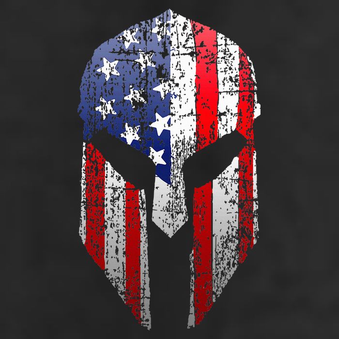 Patriotic American Spartan Warrior Usa Flag Helmet Beanie