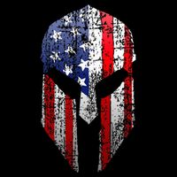 Patriotic American Spartan Warrior Usa Flag Helmet Zip Tote Bag