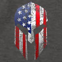 Patriotic American Spartan Warrior Usa Flag Helmet Vector Backpack