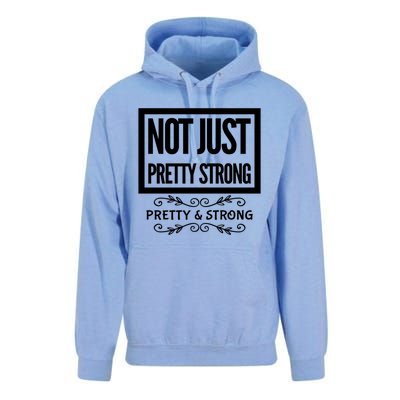 Pretty And Strong Designnage Gym Workout Gift Funny Gift Unisex Surf Hoodie