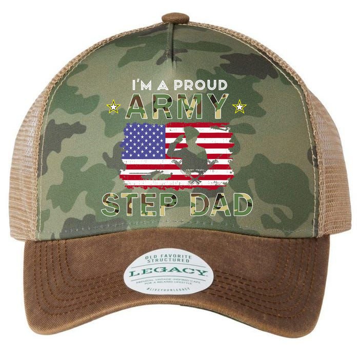 Proud Army StepDad-I'm A Proud Army Step Dad Camouflage Army Legacy Tie Dye Trucker Hat