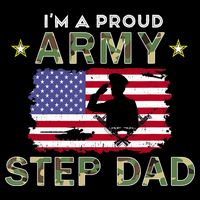 Proud Army StepDad-I'm A Proud Army Step Dad Camouflage Army Stripe Pom Pom Beanie