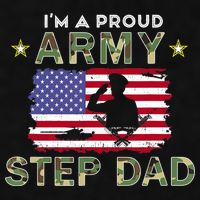 Proud Army StepDad-I'm A Proud Army Step Dad Camouflage Army Ladies PosiCharge Tri-Blend Wicking Tank