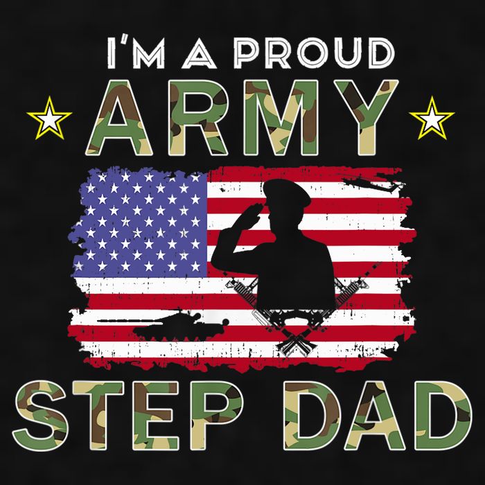 Proud Army StepDad-I'm A Proud Army Step Dad Camouflage Army Ladies PosiCharge Tri-Blend Wicking Tank