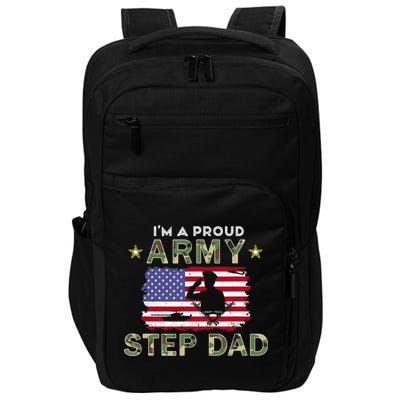 Proud Army StepDad-I'm A Proud Army Step Dad Camouflage Army Impact Tech Backpack
