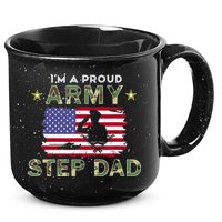 Proud Army StepDad-I'm A Proud Army Step Dad Camouflage Army 15oz Campfire Ceramic Mug